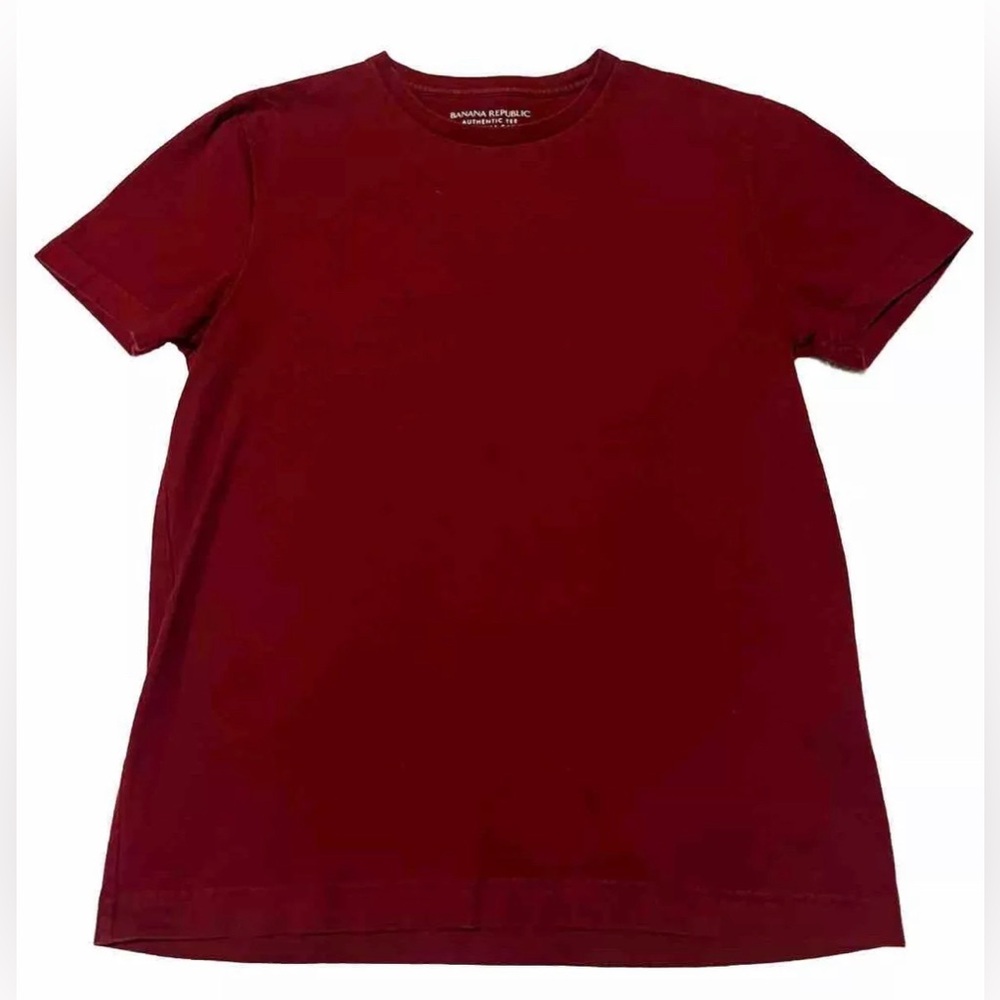 Small Banana Republic Men's Short Sleeve Premium Red Tee Choice Supima Cotton